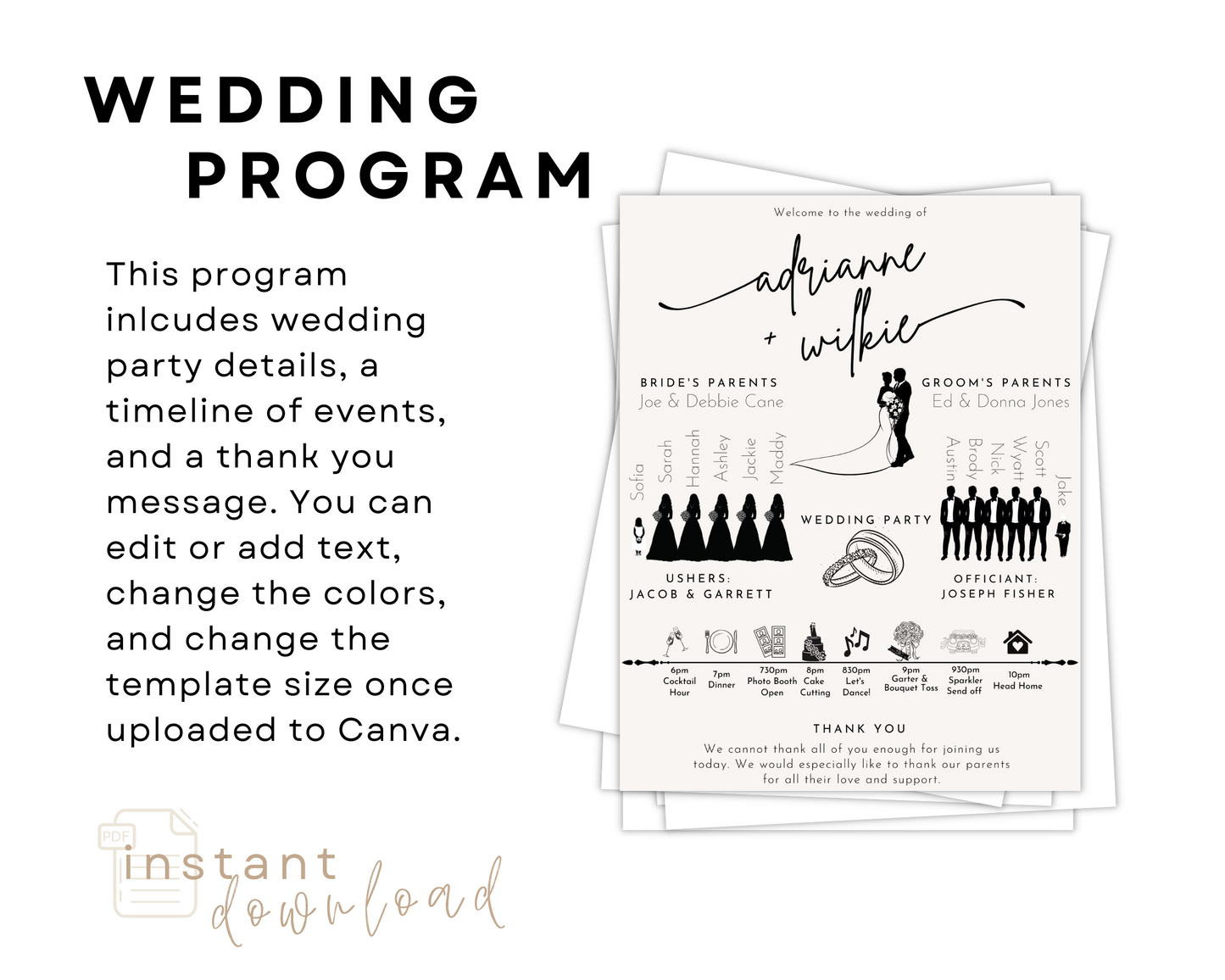 Wedding Program Template