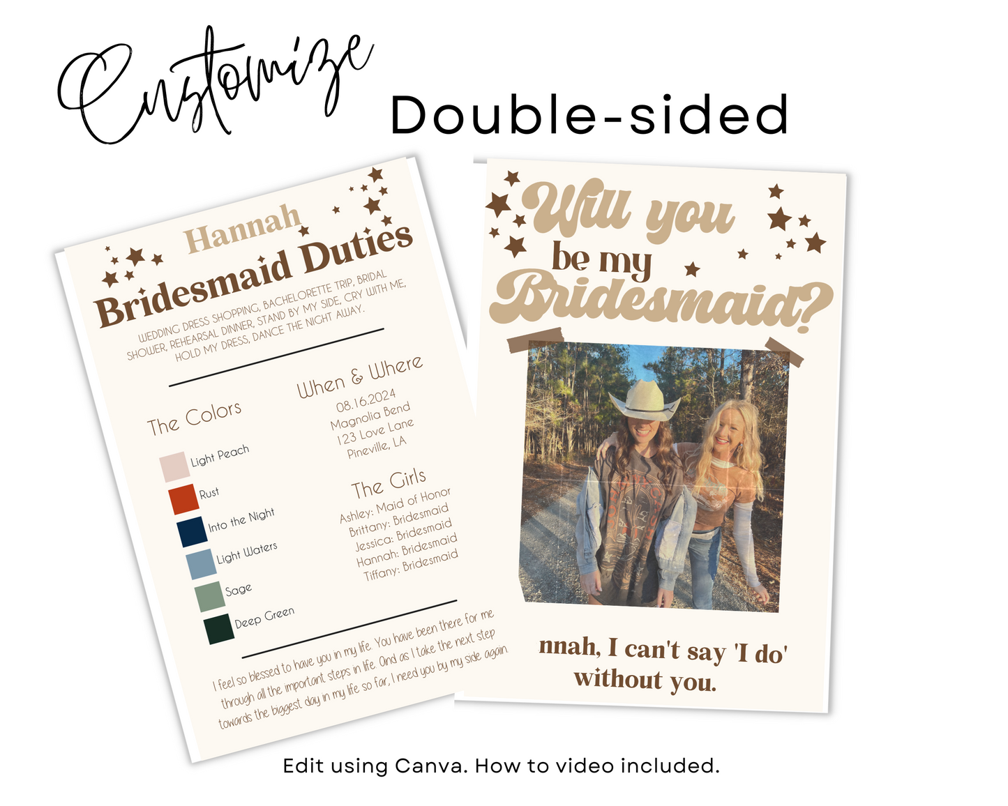 Bridesmaid Proposal Template
