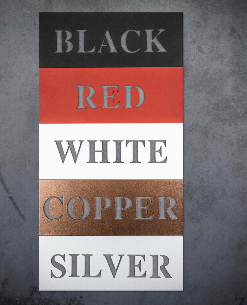 Last Name Metal Sign